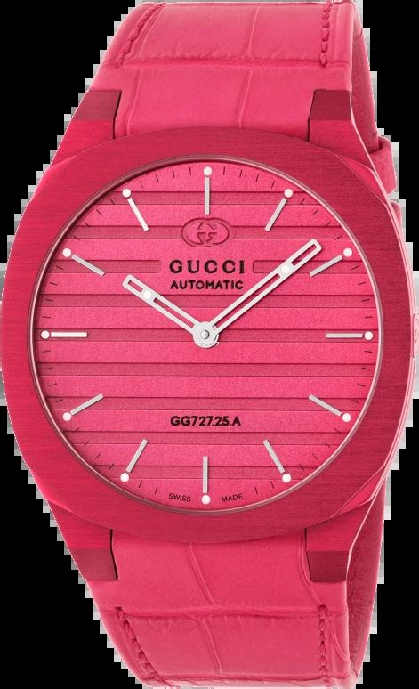 gucci 25h watch pink|Gucci 25h watch 40mm.